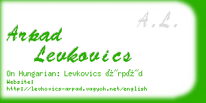 arpad levkovics business card